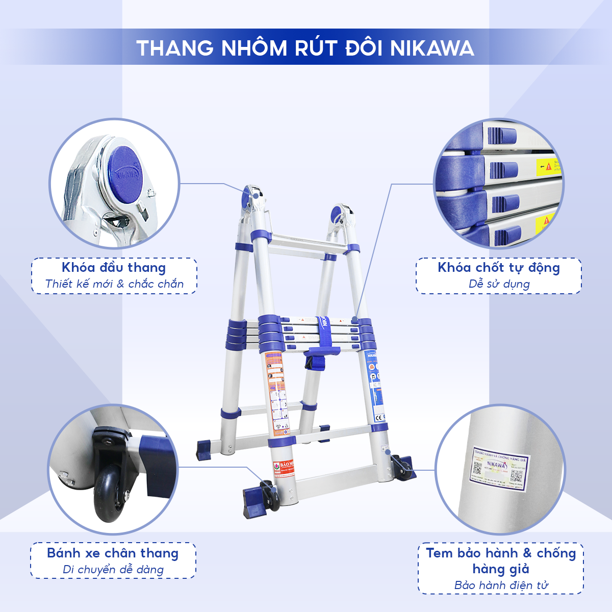 THANG NHÔM RÚT ĐÔI NIKAWA NK-44AI-PRI