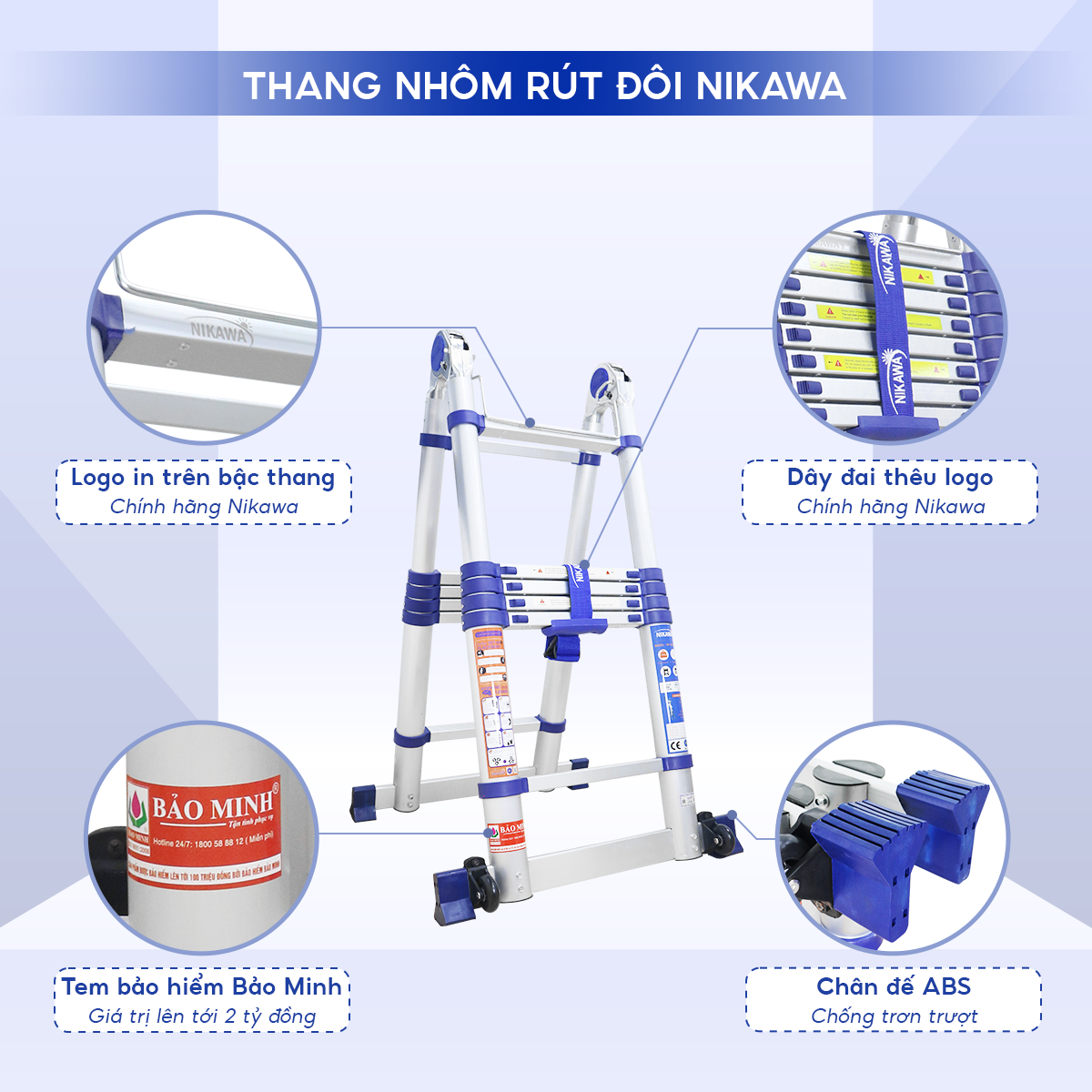 THANG NHÔM RÚT ĐÔI NIKAWA NK-50AI-PRI