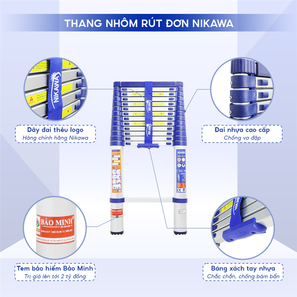 THANG NHÔM RÚT ĐƠN NIKAWA NK-50