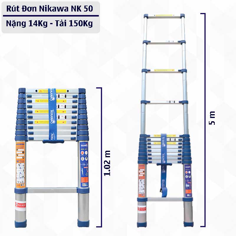 THANG NHÔM RÚT ĐƠN NIKAWA NK-50
