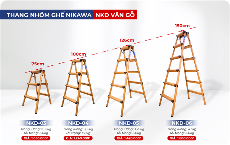 THANG NHÔM GẤP CHỮ A NIKAWA NKD-06