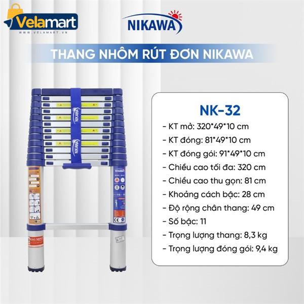 THANG NHÔM RÚT ĐÔI NIKAWA NK-38AI-PRI
