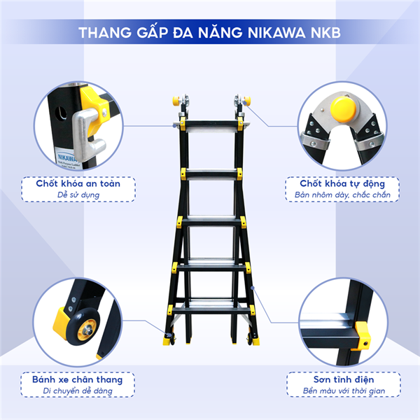 THANG NHÔM GẤP ĐA NĂNG NIKAWA NKB-49