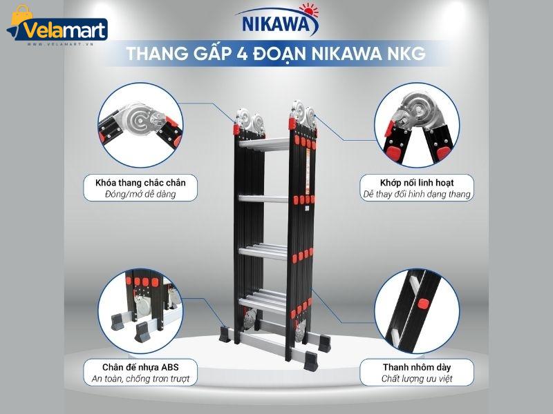 THANG NHÔM GẤP ĐOẠN NIKAWA NKG-43