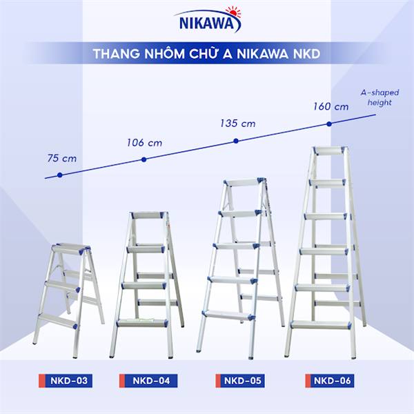 THANG NHÔM GẤP CHỮ A NIKAWA NKD-06