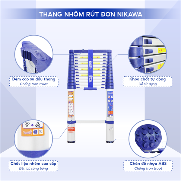 THANG NHÔM RÚT ĐƠN NIKAWA NK-44