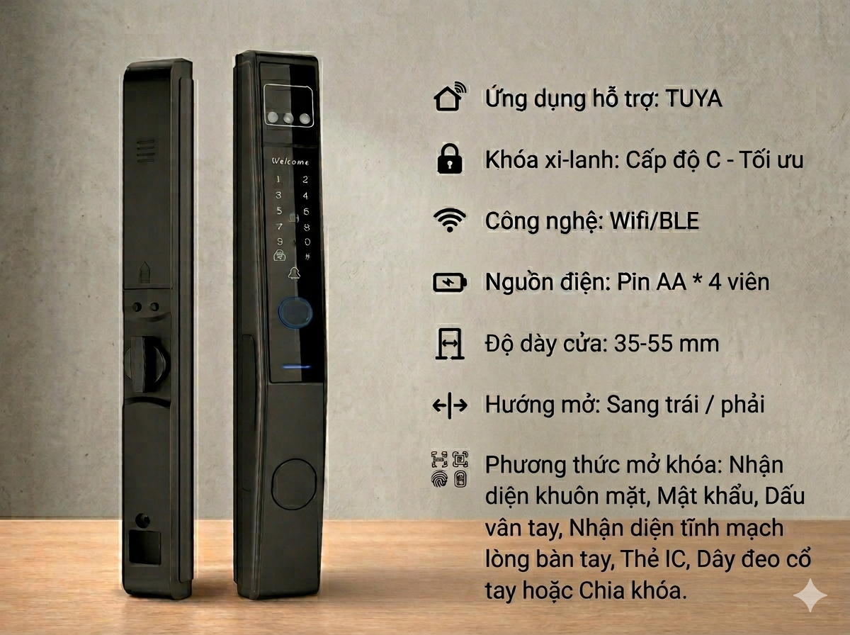 Khóa Cửa Thông Minh VELA-N11