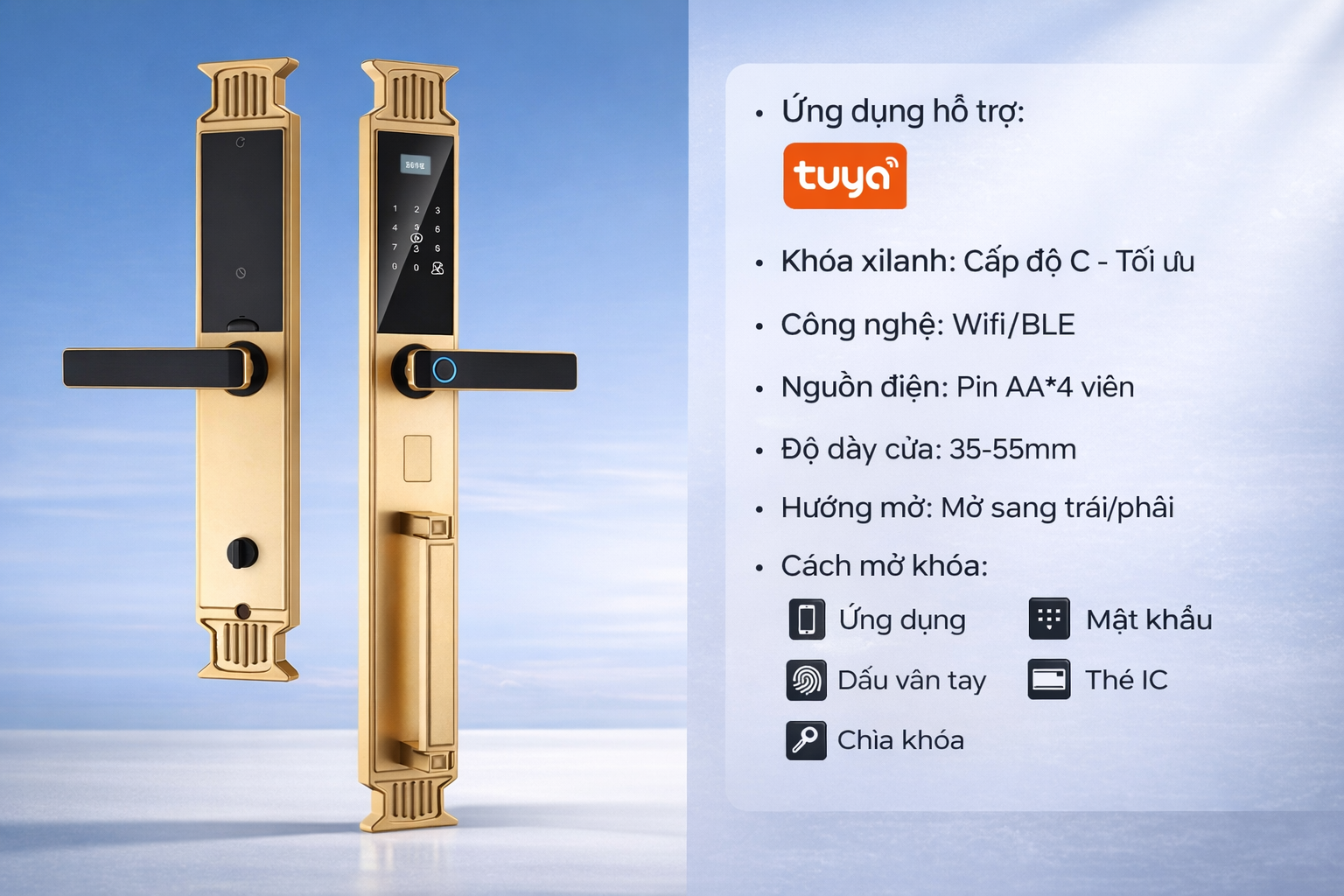 Khóa Cửa Thông Minh Vela-B3 Pro Max