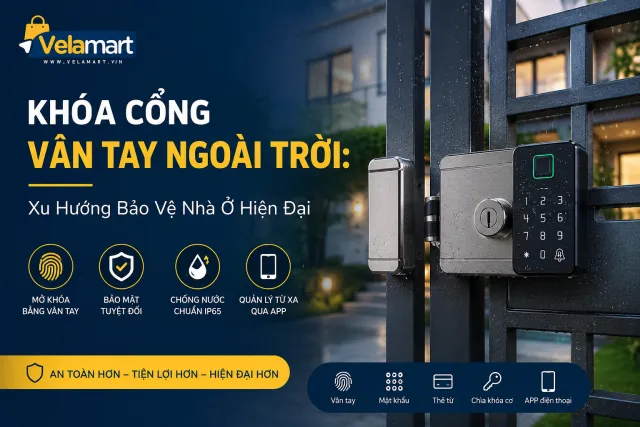 Khóa cổng vân tay ngoài trời: xu hướng bảo vệ nhà ở hiện đại
