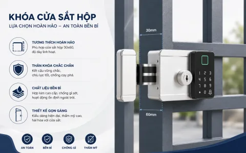 Khóa vân tay cửa sắt Velamart — bảo hành và đổi trả chính hãng