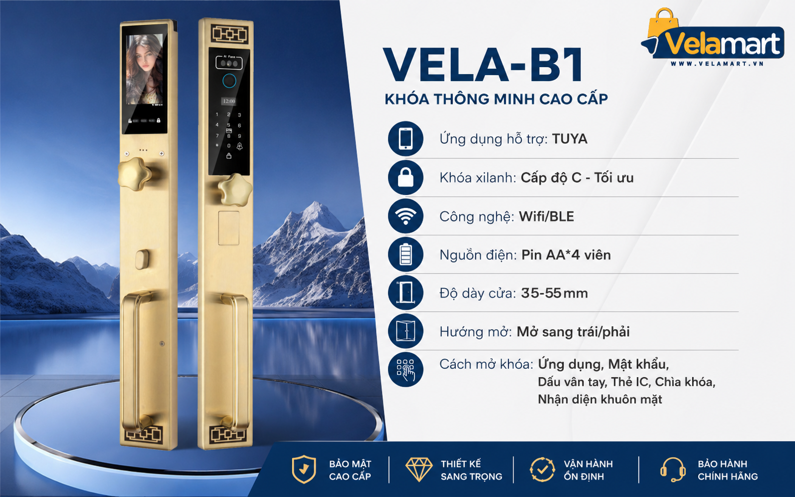 Khóa Cửa Thông Minh Vela-B1