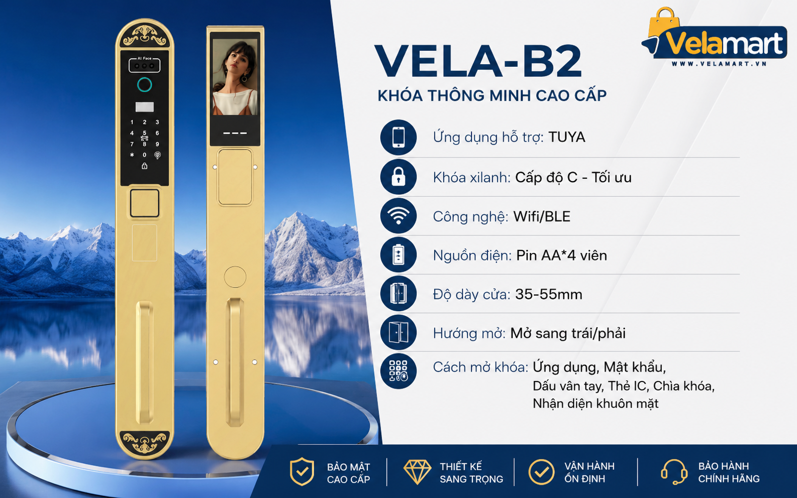 Khóa Cửa Thông Minh Vela-B2