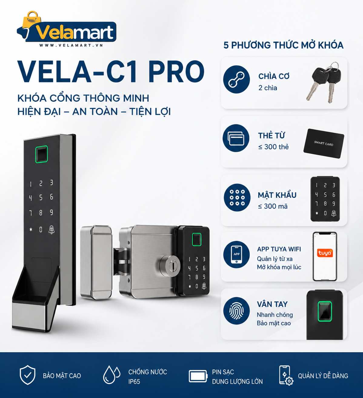 khóa vân tay cửa sắt