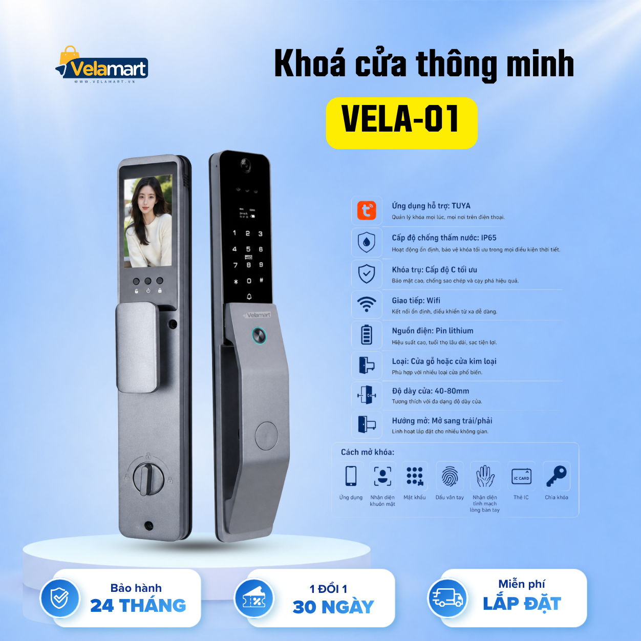 Khóa Cửa Thông Minh Vela-01