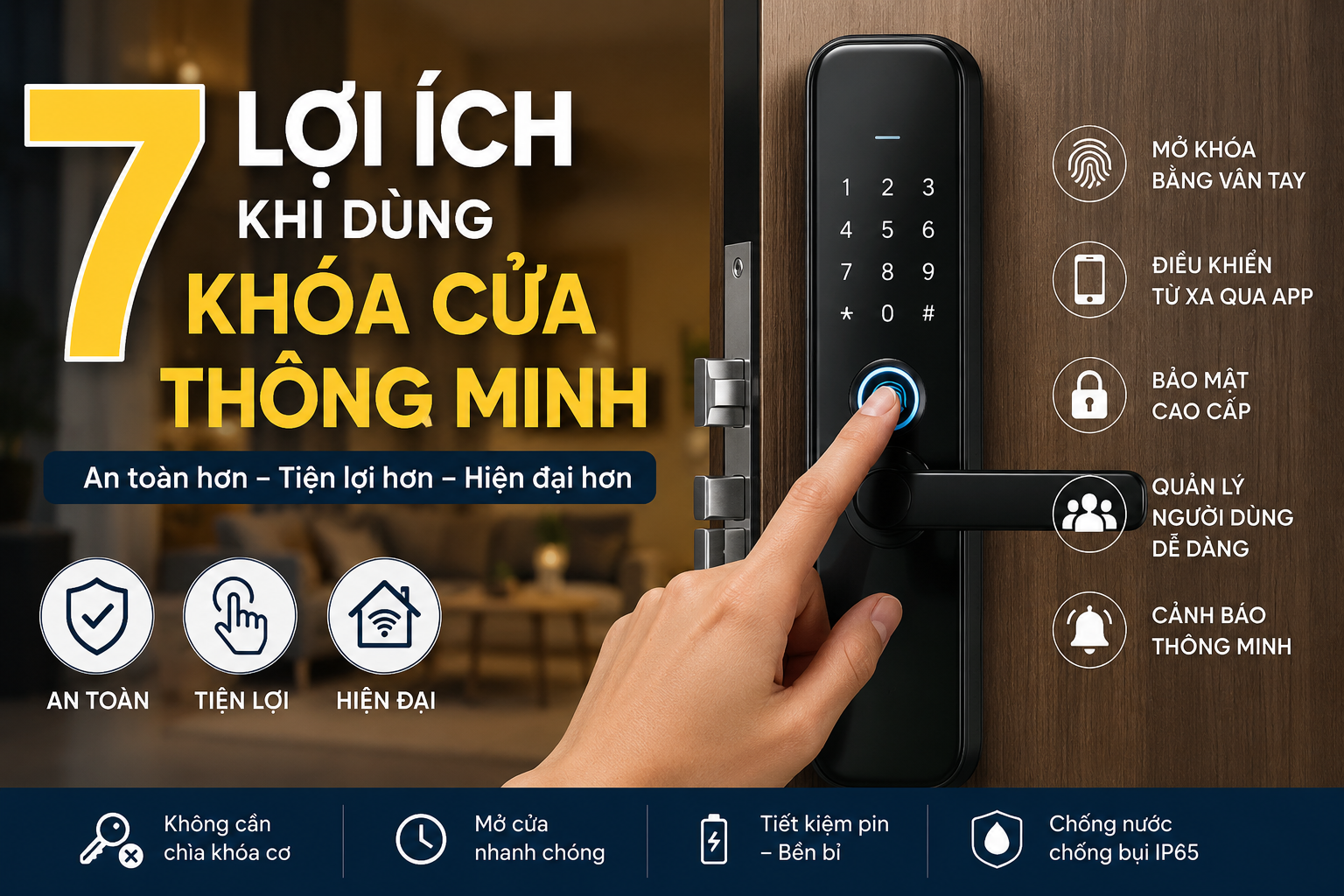 7 lợi ích khi dùng khóa cửa thông minh mà bạn không nên bỏ qua