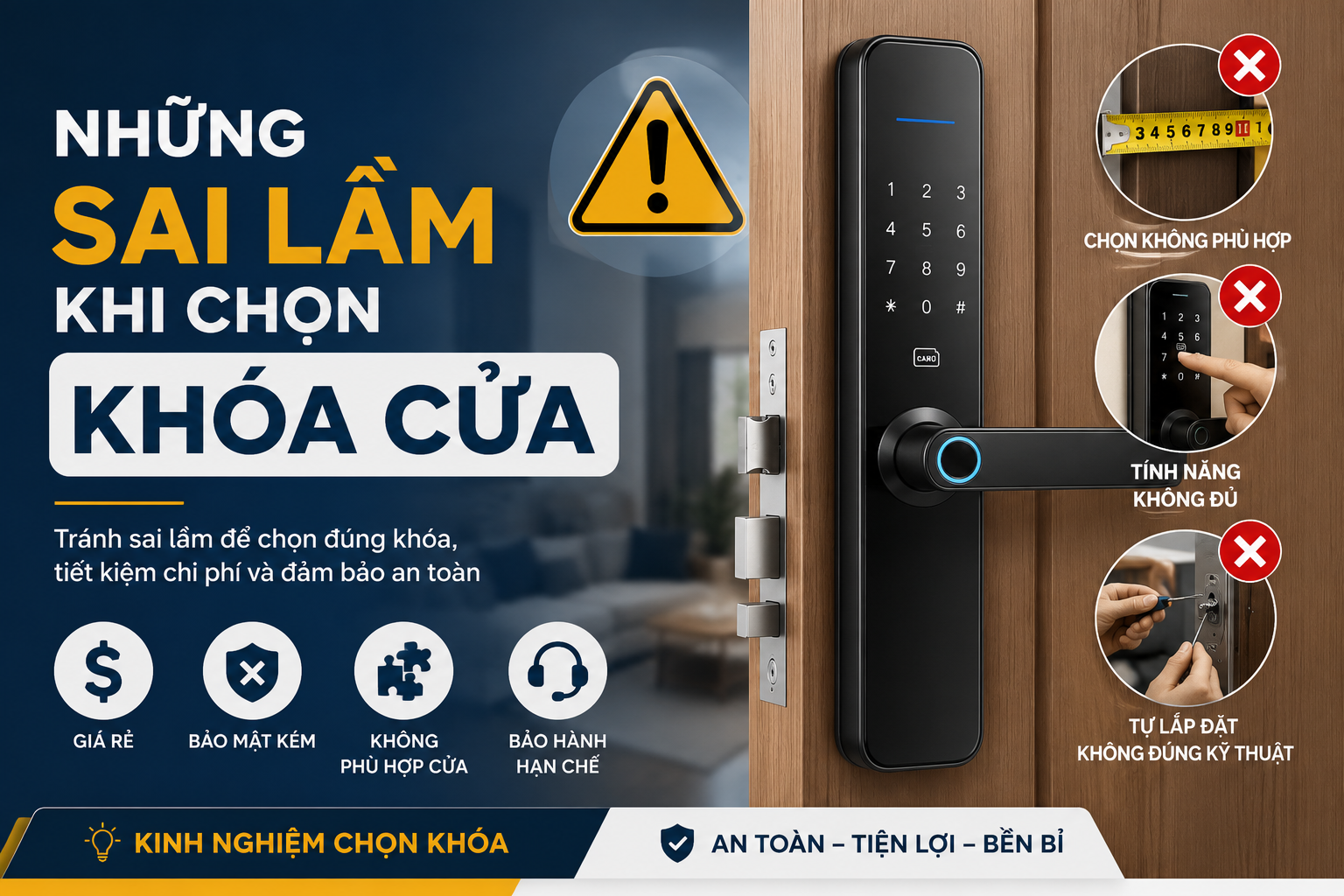 10 sai lầm khi chọn khóa cửa thông minh và cách tránh