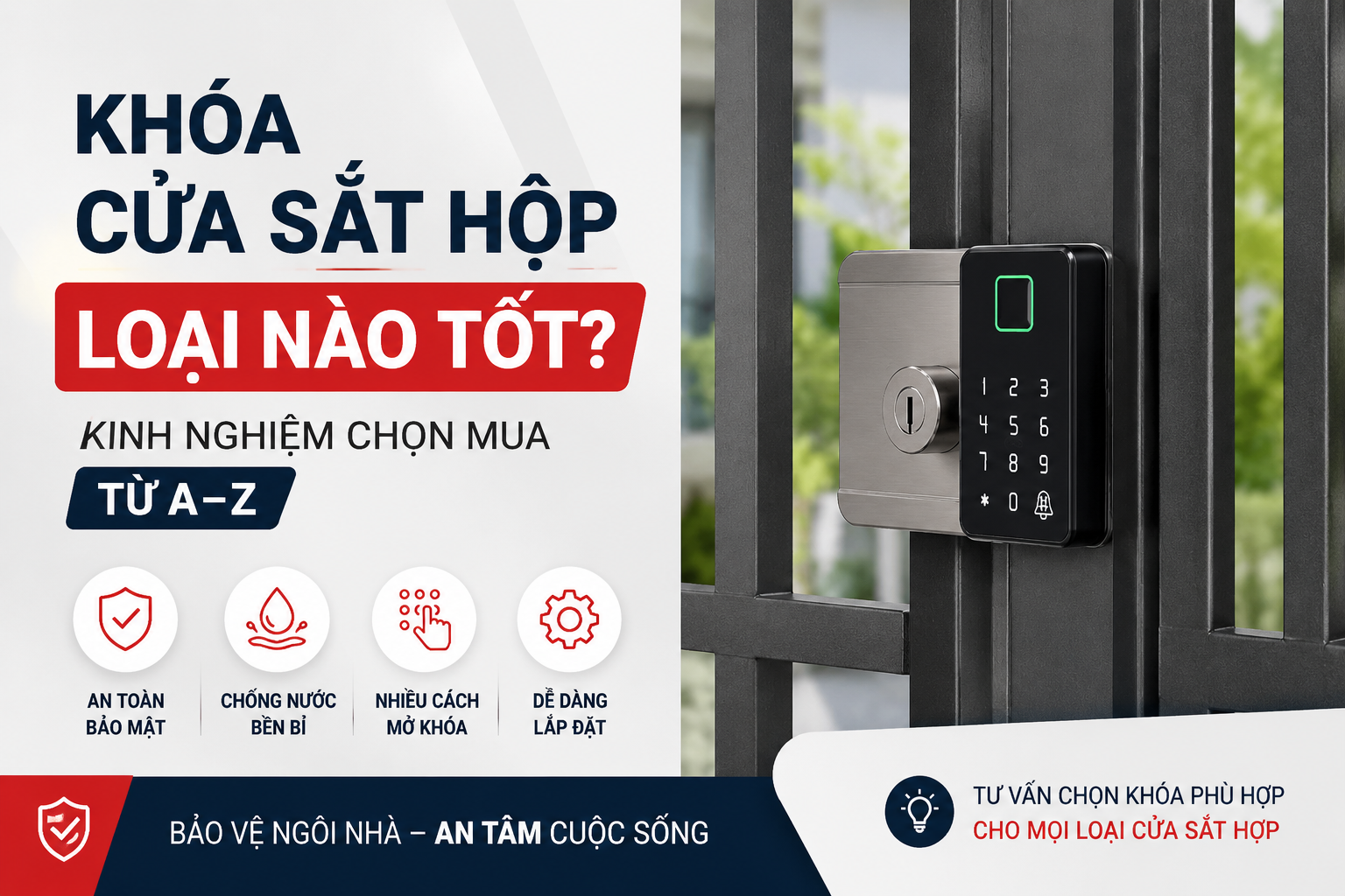 Khóa cửa sắt hộp loại nào tốt? kinh nghiệm chọn mua từ a–z