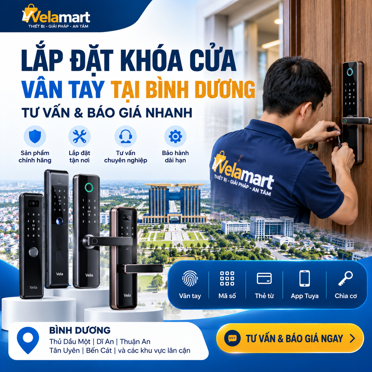Lắp Đặt Khóa Cửa Vân Tay Tại Bình Dương – Tư Vấn & Báo Giá