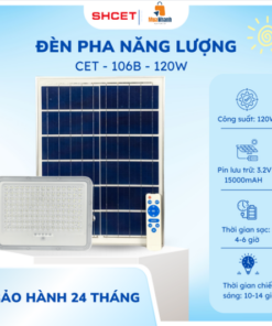 Đèn pha năng lượng mặt trời 120W
