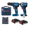 Combo Bosch 2 - Máy khoan pin GSB 185-LI + Máy vặn vít GDR 215 + 2 Pin 18V 2.0Ah & 1 Sạc 2 Combo Bosch 2 - Máy khoan pin GSB 185-LI + Máy vặn vít GDR 215 + 2 Pin 18V 2.0Ah & 1 Sạc
