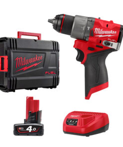 Combo M12 Milwaukee - Máy khoan M12 FPD2-0X + Pin 12V 12V/4.0Ah + Sạc C12C + Valy