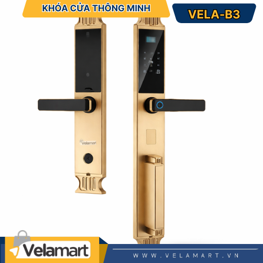 Khóa Cửa Thông Minh Vela-B3 - 5 Cách Mở Khóa, Công Nghệ Tuya, Bảo Mật Cao Cấp Cho Nhà Hiện Đại